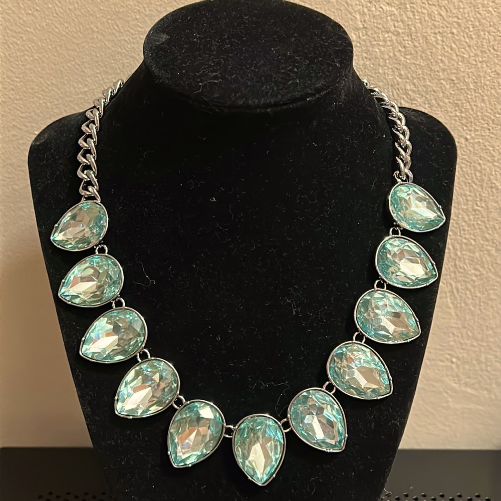 Large Rhinestone Statement Necklace - image 4